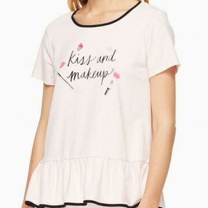 Kate Spade New York Pink Peplum Pijama Top